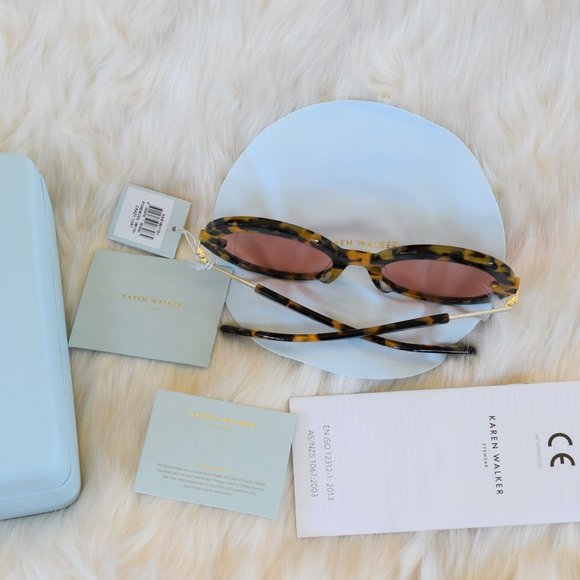 KAREN WALKER ROMANCER TORTOISE SUNGLASSES - Picture 9 of 15